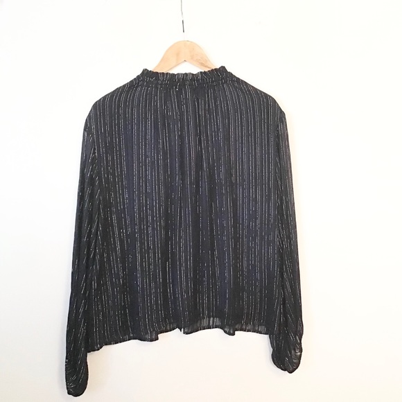 Anthropologie Seen Worn Kept Pleasant Blouse Lurex Oversized - Picture 7 of 8